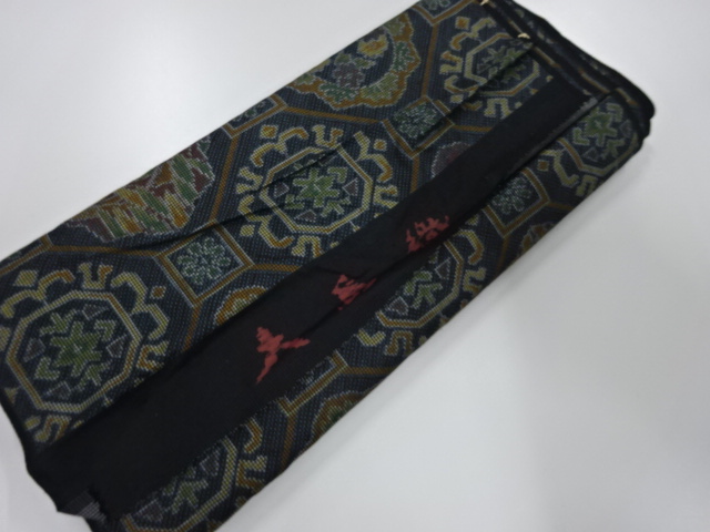 アンティーク　正絹　紬　着尺反物